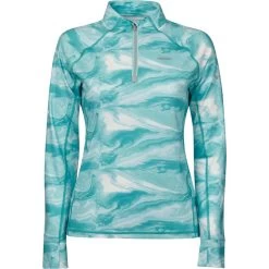 2022 Weatherbeeta Womens Ruby Printed Long Sleeve Top 1009342023 - Turquoise Swirl