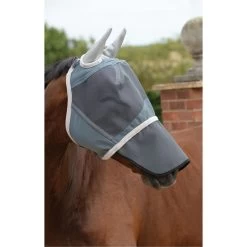 Weatherbeeta Deluxe Fly Mask With Nose - Grey