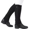 Dublin Womens Suede Half Chaps II Black 591843