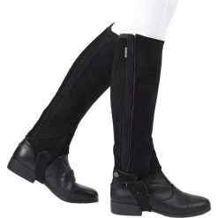 Dublin Womens Suede Half Chaps II Black 591843