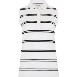 2021 Dubarry Womens Mohill Sleeveless Polo T-shirt 4017 - White
