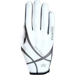 2022 Roeckl Laila Riding Gloves 3302-001 - White Colour White