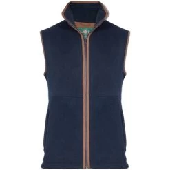 2022 Alan Paine Mens Aylsham Fleece Gilet AYLGWCT - Navy