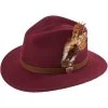 2022 Alan Paine Womens Richmond Felt Hat RICUFEL - Wine Colour Wine