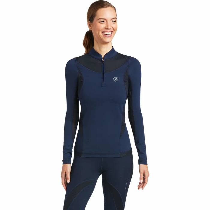 2022 Ariat Womens Ascent 1/4 Zip Long Sleeve Baselayer 10039198 - Navy 3 2022 Ariat Womens Ascent 1/4 Zip Long Sleeve Baselayer 10039198 - Navy
