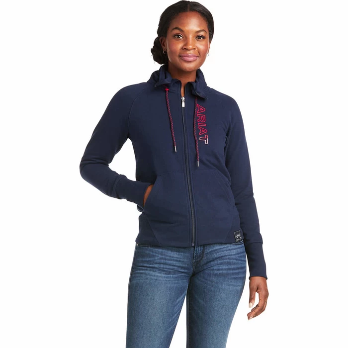 2022 Ariat Womens Logo Full Zip Sweatshirt 10037512 - Team 3 2022 Ariat Womens Logo Full Zip Sweatshirt 10037512 - Team