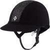2022 Charles Owen Sparkly Mircro-suede SP8 Plus Helmet SP8PLUS2022 - Black Colour Black