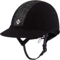 2022 Charles Owen Sparkly Mircro-suede SP8 Plus Helmet SP8PLUS2022 - Black Colour Black