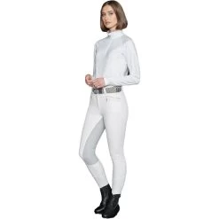 2022 Mountain Horse Womens Diana Clarino Full Seat Breeches 053240200 - White Colour White