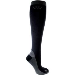 2022 Woof Wear Competition Riding Socks WW0018 - Black Colour Black