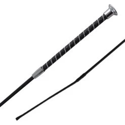 2022 Woof Wear Twisted Dressage Whip WH0002 - Black / Silver Colour Black/Silver