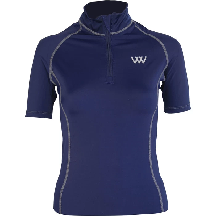 2022 Woof Wear Womens Short Sleeve Performance Riding Shirt & Dressage Saddle Cloth Bundle - Navy Colour Navy 4 2022 Woof Wear Womens Short Sleeve Performance Riding Shirt & Dressage Saddle Cloth Bundle - Navy Colour Navy - Image 2