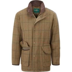 2023 Alan Paine Mens Combrook Tweed Shooting Field Coat COMGFIE - Thyme Colour Thyme