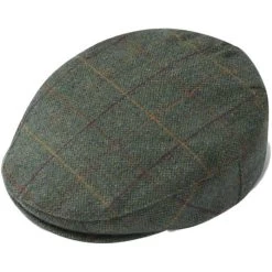2023 Alan Paine Mens Rutland Tweed Flat Cap RUTGCAP - Fern Colour Fern