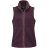 2023 Alan Paine Womens Aylsham Fleece Gilet AYLLWCT - Merlot Colour Merlot