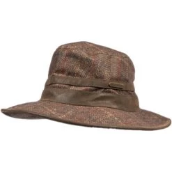2023 Baleno Womens Caitlin Printed Tweed Hat 908BB8MDTZ76 - Check Brown
