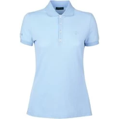 2023 Dublin Womens Lily Cap Sleeve Polo Shirt 1000385183 - Ice Blue Colour Ice Blue