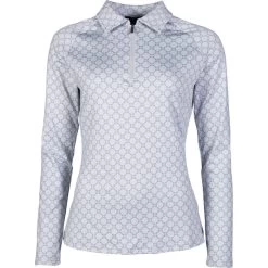 2023 HKM Rosewood All Over Print Functional Shirt 14230 - Light Grey