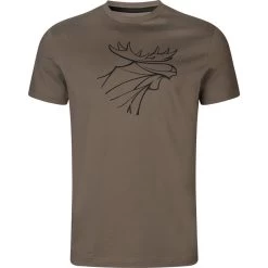 2023 Harkila Mens Graphic T-Shirt 2 Pack 1601049 - Brown Granite / Phantom