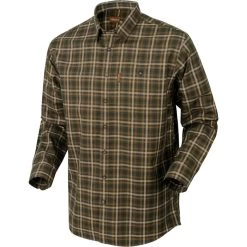 2023 Harkila Mens Milford Shirt 140106415 - Beech Green Check