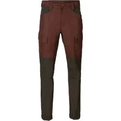 2023 Harkila Mens Scandinavian Trousers 110127807 - Bloodstone Red / Shadow Brown Colour Shadow Brown/Bloodstone Red