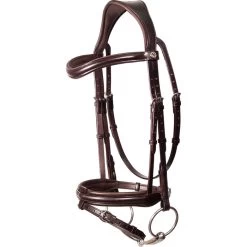2023 Henry James Saddlery Comfort Flash Bridle HJ-BR-02 - Havana Brown Colour Havana Brown