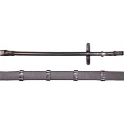 2023 Henry James Saddlery Xtreme Eventer Hybrid Rubber Reins With Leather Stoppers RR7 - Black Colour Black