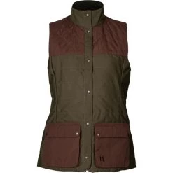 2023 Womens Retrieve Waistcoat 1201141 - Dark Warm Olive / Burgundy