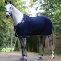 2022 Weatherbeeta Thermocell Standard Neck Cooler Fleece Rug 100621 - Navy / White