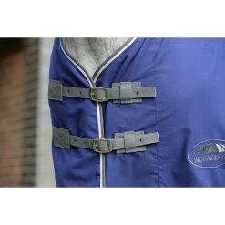 2022 Weatherbeeta Cotton Show Sheet II Standard Neck 1007764001 - Dark Blue / Grey / White -Equestrian Products Store 3972 1007764000 DARKBLUEGREYWHITE WB CTN SHT STD Detail1 Image Null Hero.700x700