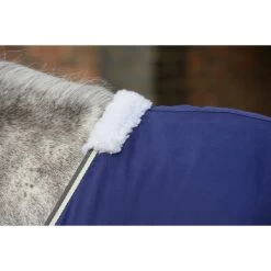 2022 Weatherbeeta Cotton Show Sheet II Standard Neck 1007764001 - Dark Blue / Grey / White -Equestrian Products Store 3972 1007764000 DARKBLUEGREYWHITE WB CTN SHT STD Detail2 Image Null Hero.700x700