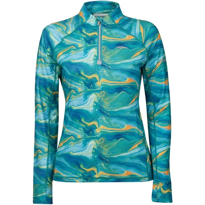 2022 Weatherbeeta Womens Ruby Printed Long Sleeve Top 1009342016 - Blue / Orange Swirl 3 2022 Weatherbeeta Womens Ruby Printed Long Sleeve Top 1009342016 - Blue / Orange Swirl