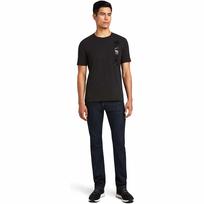 2022 Ariat Mens Short Sleeve Vertical Logo Top 10039192 - Black 5 2022 Ariat Mens Short Sleeve Vertical Logo Top 10039192 - Black - Image 3