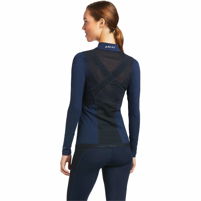 2022 Ariat Womens Ascent 1/4 Zip Long Sleeve Baselayer 10039198 - Navy 4 2022 Ariat Womens Ascent 1/4 Zip Long Sleeve Baselayer 10039198 - Navy - Image 2
