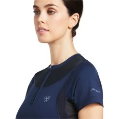 2022 Ariat Womens Ascent Crew Short Sleeve Baselayer 10039199 - Navy -Equestrian Products Store 4127 S22 WMS ENGL 10039199 detail01.700x700