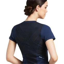 2022 Ariat Womens Ascent Crew Short Sleeve Baselayer 10039199 - Navy -Equestrian Products Store 4127 S22 WMS ENGL 10039199 detail021.700x700