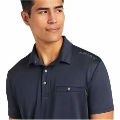 2022 Ariat Mens Norco Short Sleeve Polo Top 10039475 - Blue Nights -Equestrian Products Store 4226 4226 3.700x700