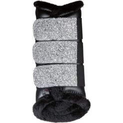 2022 HKM Sparkle Brushing Boots 13345 - Black / Silver 7 2022 HKM Sparkle Brushing Boots 13345 - Black / Silver -Equestrian Products Store 4304 HKM20Sparkle20Protection20Boots201334520 20Black20 201a.700x700