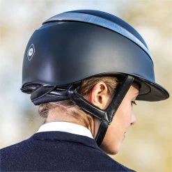 Charles Owen Halo Helmet & Headband HALONS - Navy / Platinum -Equestrian Products Store 4502 Charles20Owen20Halo20Helmet2020Headband20HALONS20 20Navy20 20Platinum20Back.700x700