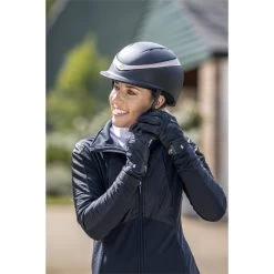 Charles Owen Halo Helmet & Headband HALONS - Navy / Platinum -Equestrian Products Store 4502 Copy20of20Copy20of20A2I6489 HR Print.700x700