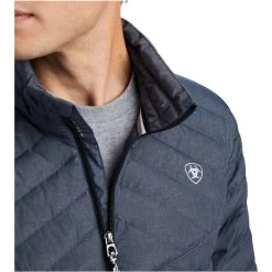 2022 Ariat Mens Ideal Down Jacket 10041243 - Charcoal Heather -Equestrian Products Store 4719 F22 MNS ENGL 10041243 detail01.700x700