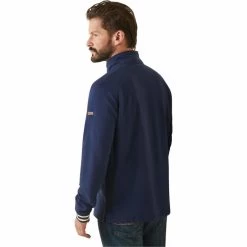 2023 Ariat Mens Portola 1/2 Zip Sweatshirt 10043783 - Navy -Equestrian Products Store 5859 10043783 back.700x700