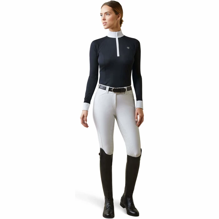 2023 Ariat Womens Sunstopper Pro 2.0 Show Shirt 10043603 - Show Navy / Ashton 8 2023 Ariat Womens Sunstopper Pro 2.0 Show Shirt 10043603 - Show Navy / Ashton - Image 6