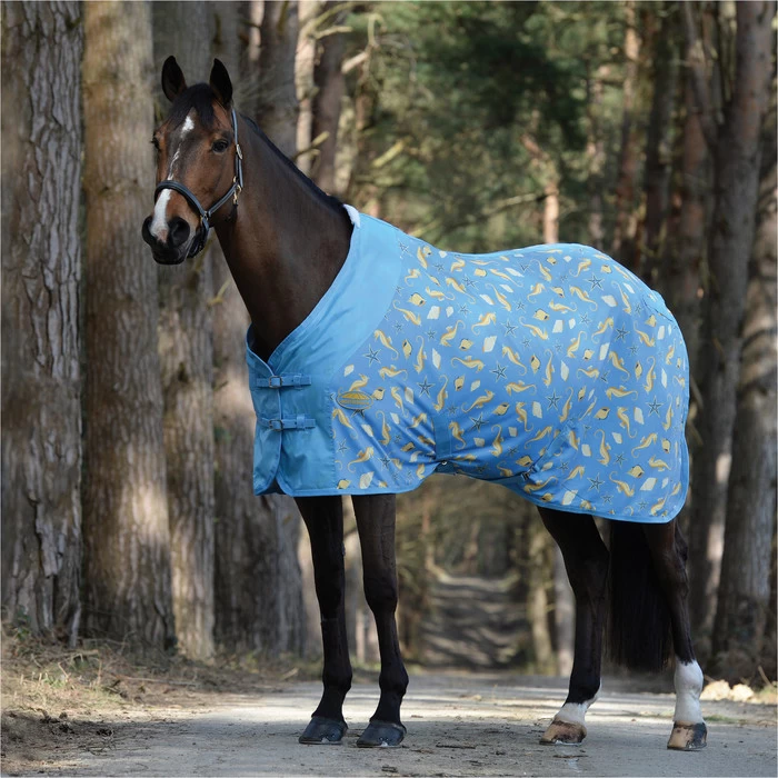 2023 Weatherbeeta Fleece Cooler Standard Neck 10004413 - Seahorse Print 4 2023 Weatherbeeta Fleece Cooler Standard Neck 10004413 - Seahorse Print - Image 2