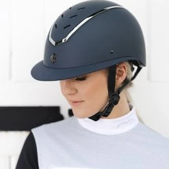 2023 Charles Owen Kylo Standard Peak Riding Helmet KYLO - Navy Matte / Pewter -Equestrian Products Store 6304 202320Charles20Owen20Kylo20Standard20Peak20Riding20Helmet20KYLO20 20Navy20Matte2020Pewter20Lifestyle201.700x700