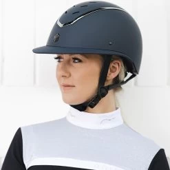 2023 Charles Owen Kylo Standard Peak Riding Helmet KYLO - Navy Matte / Pewter -Equestrian Products Store 6304 202320Charles20Owen20Kylo20Standard20Peak20Riding20Helmet20KYLO20 20Navy20Matte2020Pewter20Lifestyle202.700x700