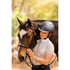 2023 Charles Owen Kylo Standard Peak Riding Helmet KYLO - Navy Matte / Pewter -Equestrian Products Store 6304 NSP 7854.700x700