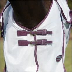 2023 Weatherbeeta Comfitec Essential Fly Rug With FREE Fly Mask WFRFM2 - Grey / White / Maroon -Equestrian Products Store 6371 202320Weatherbeeta20Comfitec20Essential20Mesh20II20Combo20Neck20100044116620 20WhiteMarron20Grey20close.2000x2000.700x700