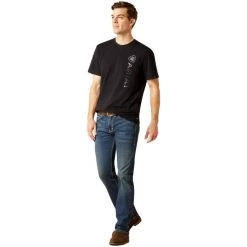 2023 Ariat Mens Vertical Logo T-Shirt 10046108 - Black Colour Black -Equestrian Products Store 6533 202320Ariat20Mens20Vertical20Logo20T Shirt201004610820 20Black203.700x700