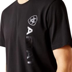 2023 Ariat Mens Vertical Logo T-Shirt 10046108 - Black Colour Black -Equestrian Products Store 6533 202320Ariat20Mens20Vertical20Logo20T Shirt201004610820 20Black204.700x700